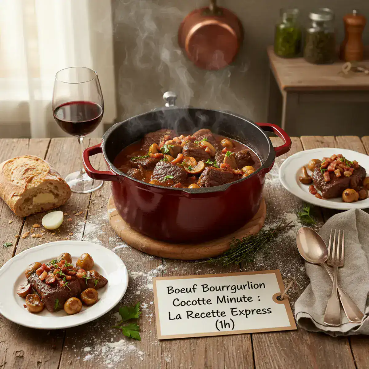 Boeuf Bourguignon Cocotte Minute : La Recette Express (1h)