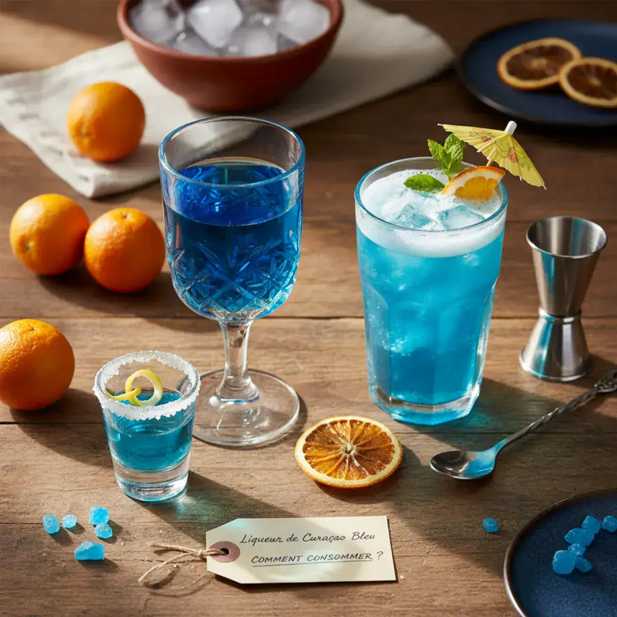 Liqueur de Curaçao Bleu : comment consommer ?