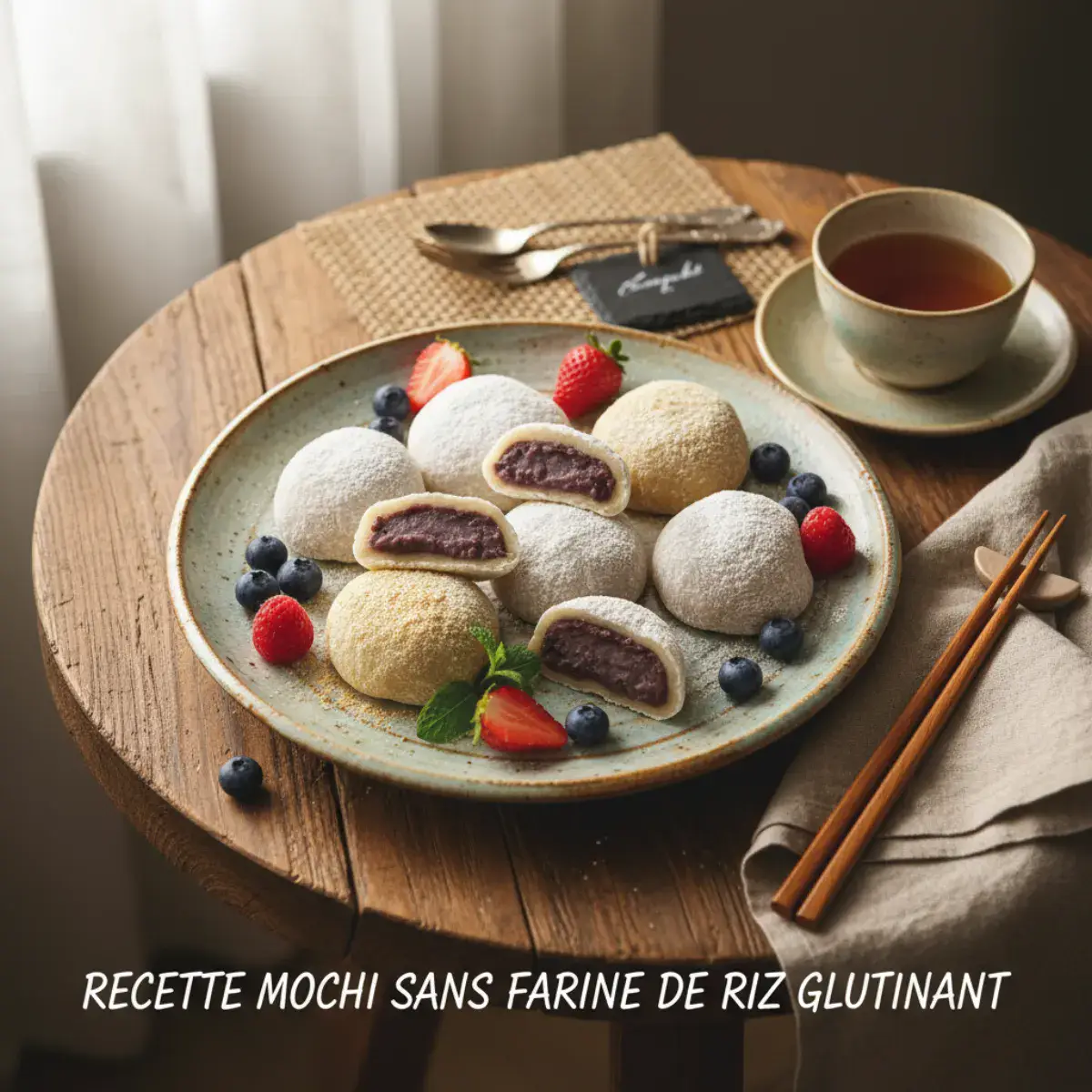 Recette mochi sans farine de riz gluant