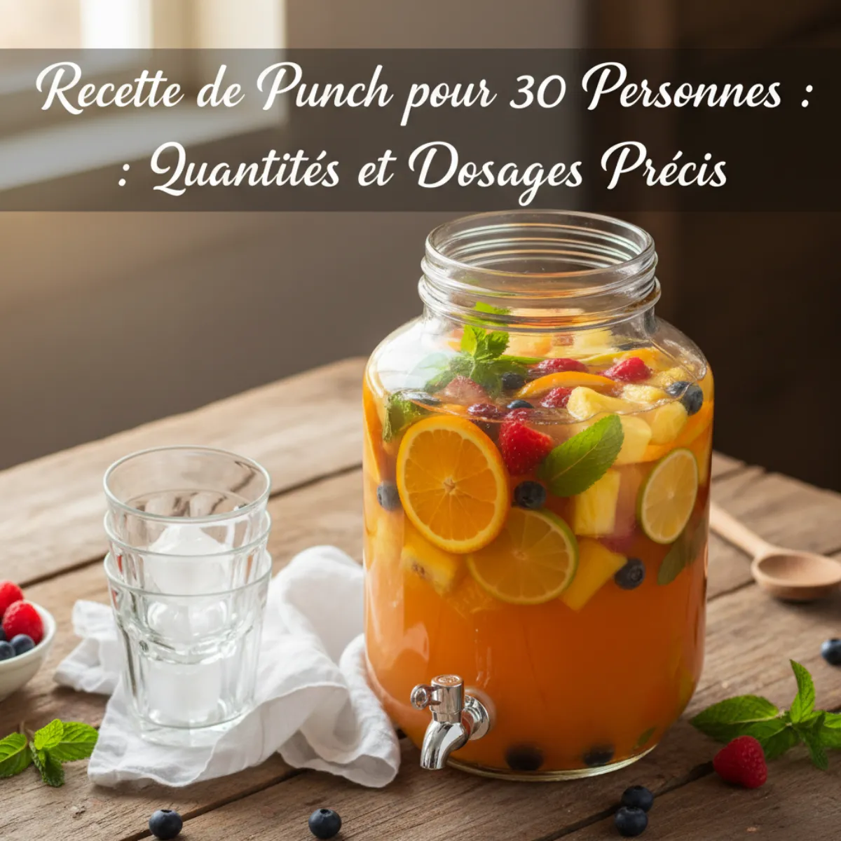 Recette de Punch pour 30 Personnes : Quantités et Dosages Précis